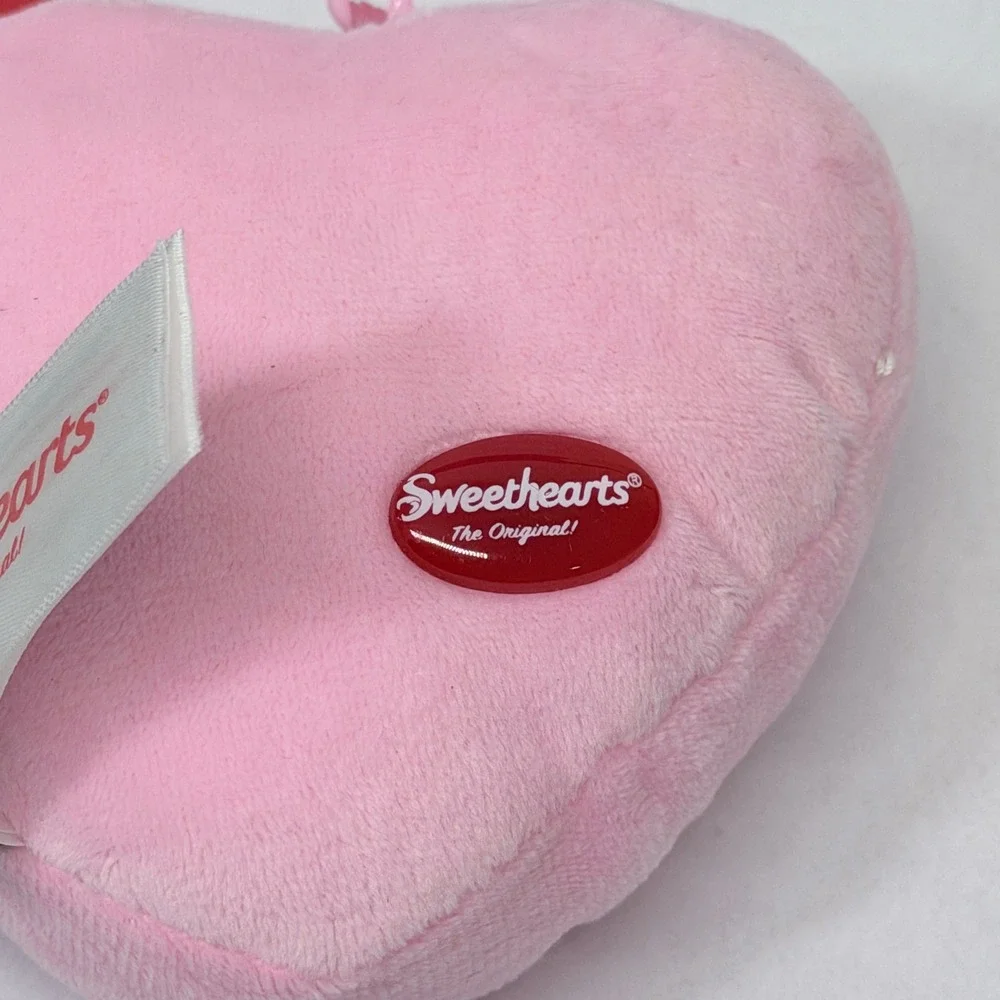 Sweethearts Conversation Heart Plush Backpack Clips Kiss Me You+Me Set of 2 NEW
